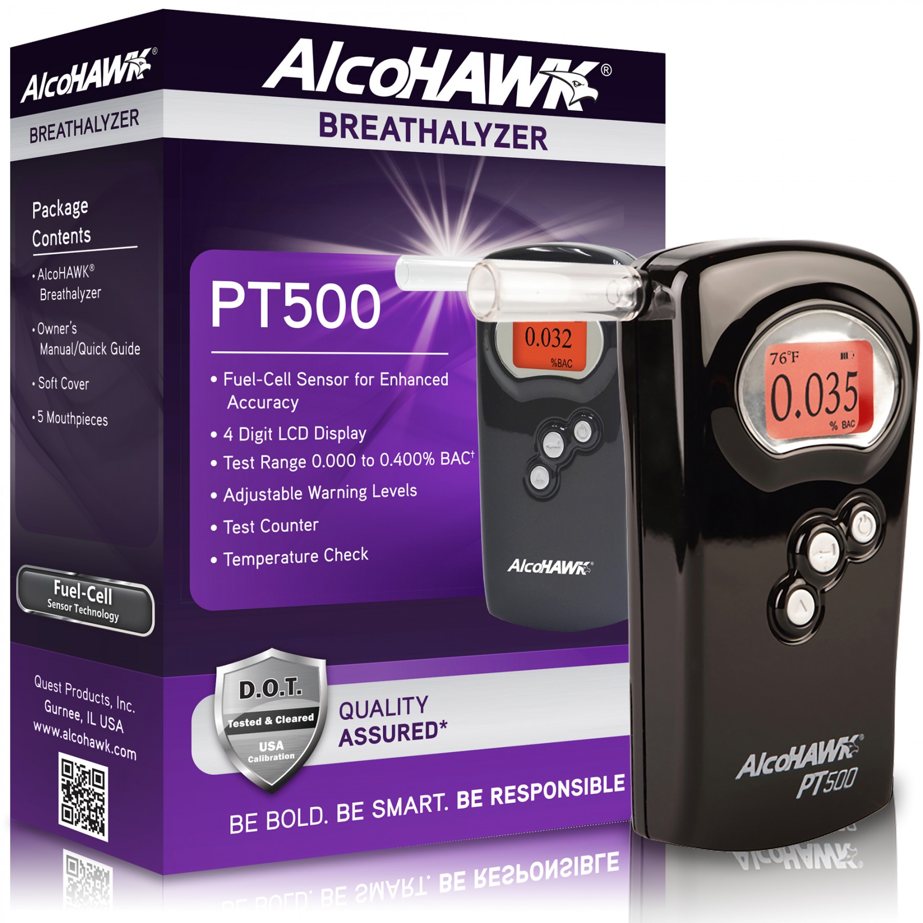 Alcohawk PT500 FuelCell Breathalyzer AlcoHAWK Breathalyzers