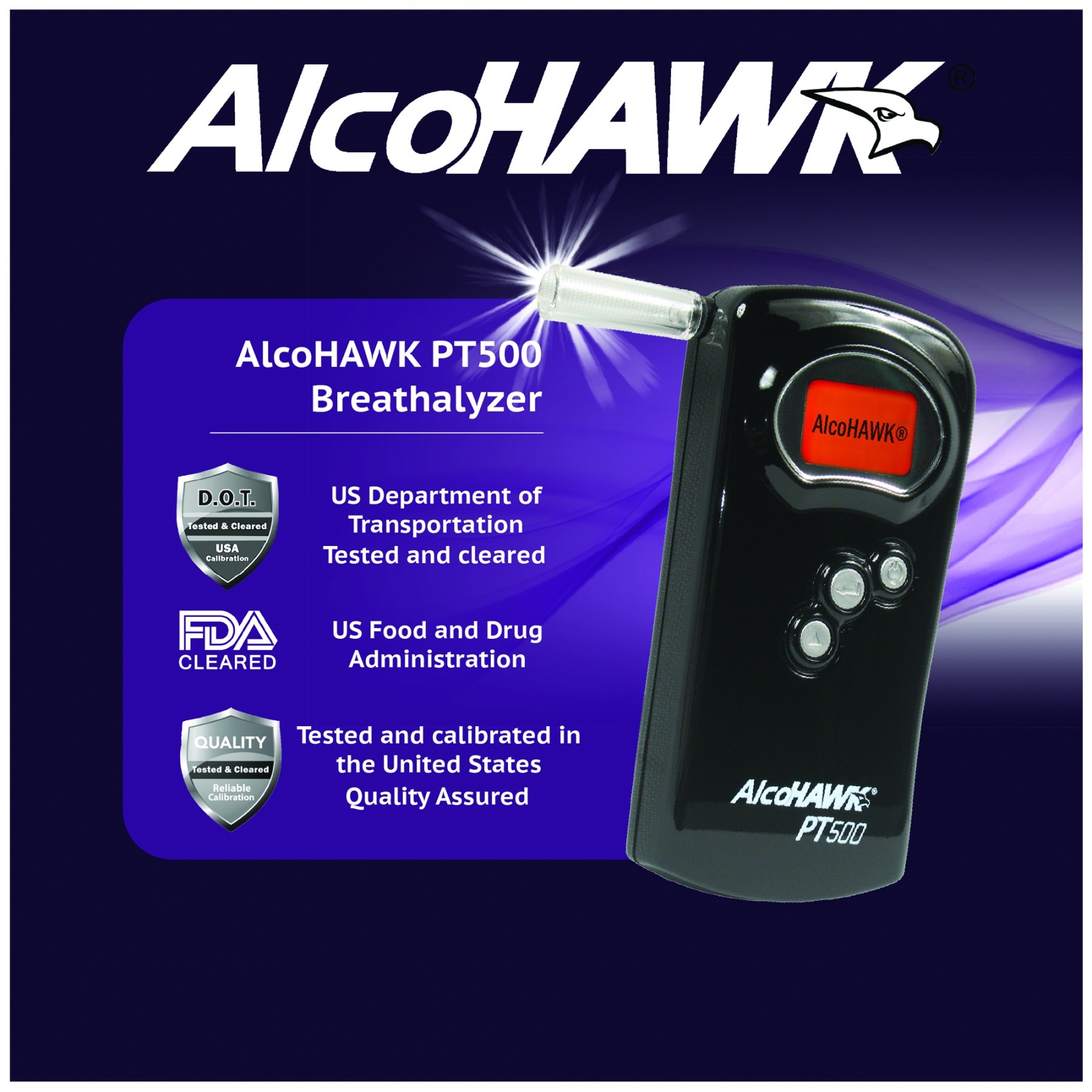 Alcohawk PT500 FuelCell Breathalyzer AlcoHAWK Breathalyzers