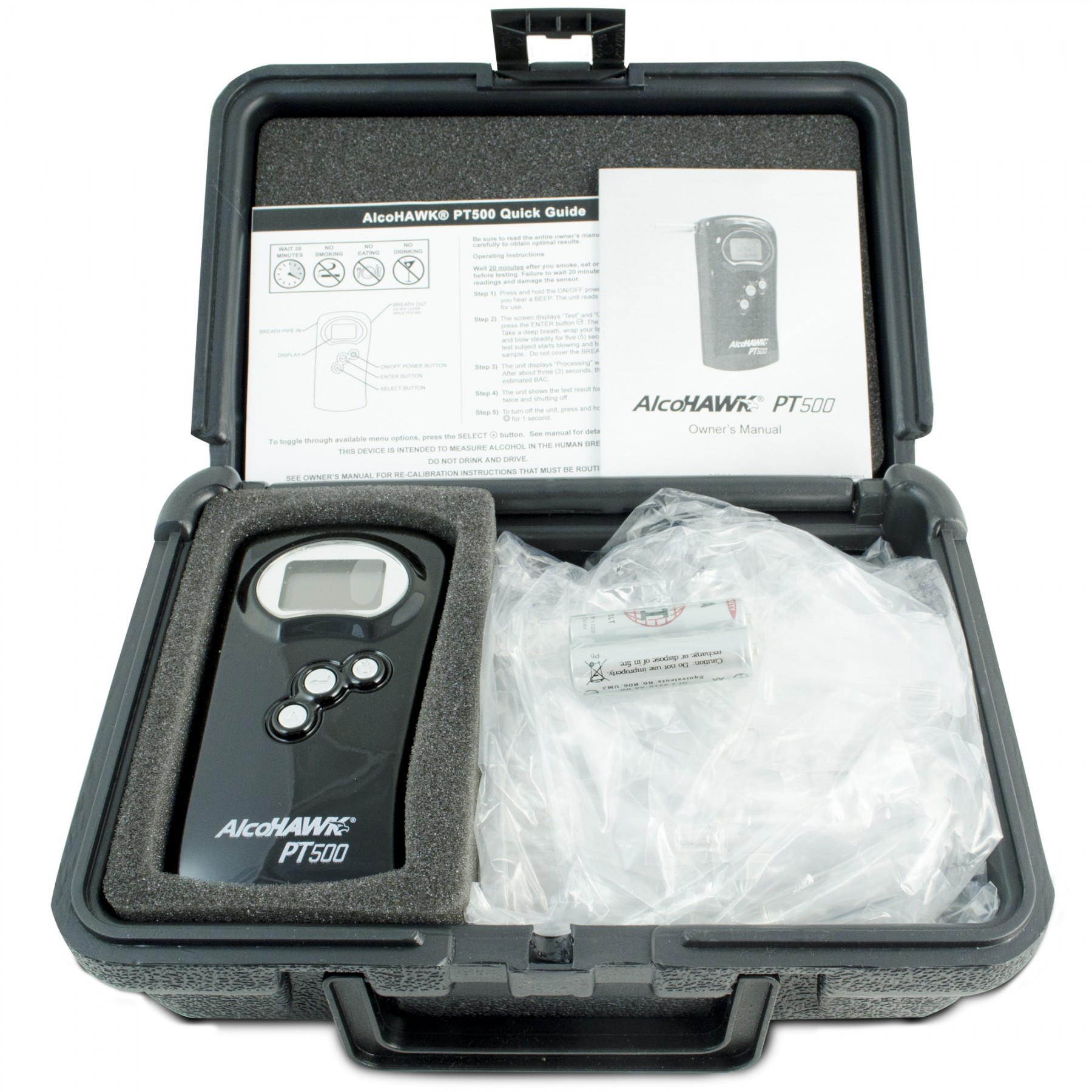 AlcoHAWK PT500 Professional Breathalyzer Kit + Free Calibration