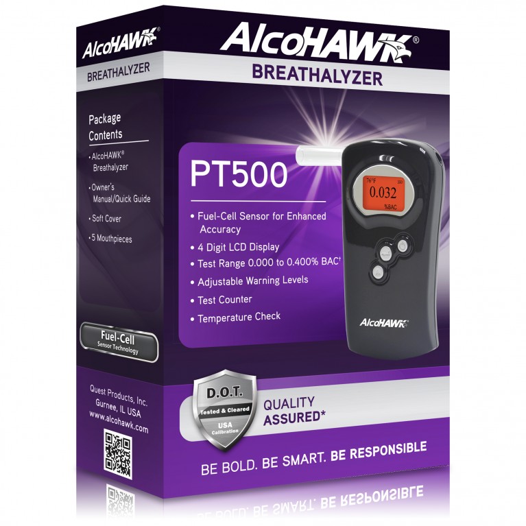 AlcoHAWK PT500 Fuel-Cell Breathalyzer, Digital Breath Alcohol Tester